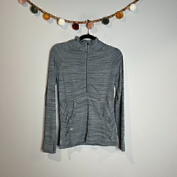 Athleta grey space dye quarter zip pullover - Picture 1 of 4